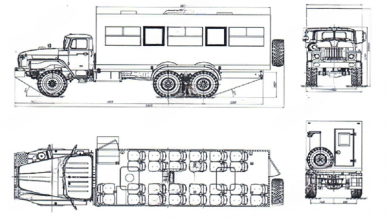 Берлога 6х6 Автобус вахтовый